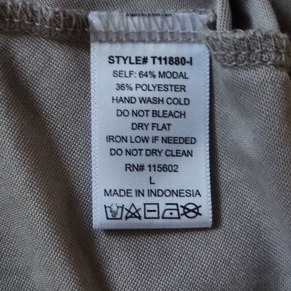 The Impeccable Pig Taupe Sleeveless Blouse‎ Top Size L Modal Blend Keyhole Back - Picture 5 of 7